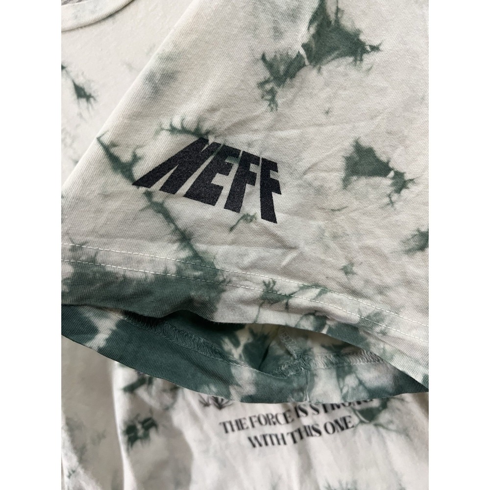 Star Wars NEFF Brand Men's T-Shirt Grogu Baby Yoda Green Tie Dye 2XL - Picture 5 of 9